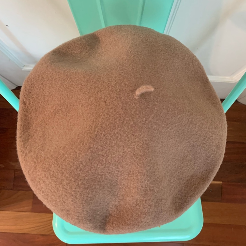 Vintage Kangol Anglobasque 100% Wool Camel Beret Made in UK